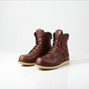 Red Wing Steel Toe Moc Toe Work Boots Brown